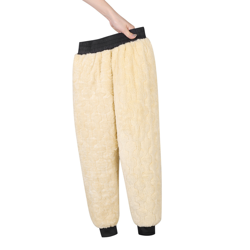 Pantalón Lana en Tejido de Algodón y Poliéster con Interior de Peluche (Calentito, Elegante y Súper Cómodo!)